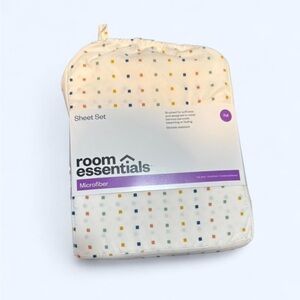 Room Essentials Colorful Dotted Microfiber Sheet Set